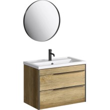 Комплект мебели дуб балтийский 81 см Aqwella 5 Stars Fargo FRG0108DB + 4640021064733 + RM0208BLK