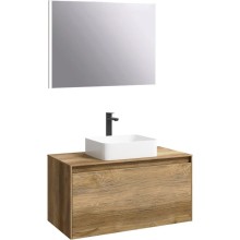 Комплект мебели дуб балтийский 100 см Aqwella 5 Stars Mobi MOB0110DB + MOB0710DB + 641945 + SM0210