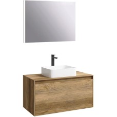 Комплект мебели дуб балтийский 100 см Aqwella 5 Stars Mobi MOB0110DB + MOB0710DB + 4640021064269 + SM0210