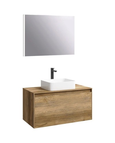 Комплект мебели дуб балтийский 100 см Aqwella 5 Stars Mobi MOB0110DB + MOB0710DB + 4640021064269 + SM0210