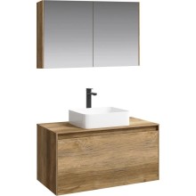 Комплект мебели дуб балтийский 100 см Aqwella 5 Stars Mobi MOB0110DB + MOB0710DB + 4640021064269 + MOB0410 + MOB0717DB