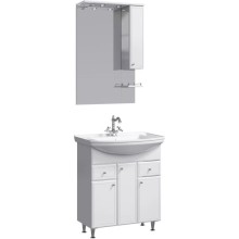 Комплект мебели белый глянец 87 см Aqwella Barcelona Lux BA0108K + 4620008197357 + Ba.02.08