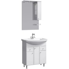 Комплект мебели белый глянец 87 см Aqwella Barcelona Lux BA0108K + 4620008197357 + Ba.02.08