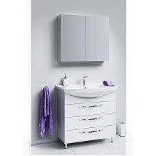 Комплект мебели белый глянец 76,5 см Aqwella Allegro Agr.01.07/3 + 4620008197470 + MC.04.07