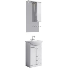 Комплект мебели белый глянец 55,5 см Aqwella Barcelona Ba.01.05/2 + 12091 + Ba.02.55