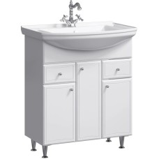 Комплект мебели белый глянец 76,5 см Aqwella Barcelona BA0107K + 4620008197470 + Ba.02.07