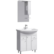 Комплект мебели белый глянец 76,5 см Aqwella Barcelona BA0107K + 4620008197470 + Ba.02.07