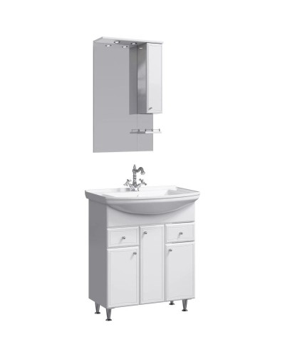 Комплект мебели белый глянец 76,5 см Aqwella Barcelona BA0107K + 4620008197470 + Ba.02.07