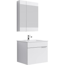 Комплект мебели белый глянец 61 см Aqwella Brig Br.01.06/1/W + 27181 + Br.04.06/W