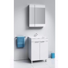 Комплект мебели белый глянец 61 см Aqwella Brig Br.01.06/1/W + 27181 + Br.04.06/W