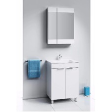 Комплект мебели белый глянец 61 см Aqwella Brig Br.01.06/1/W + 27181 + Br.04.06/W