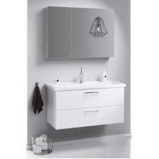 Комплект мебели белый глянец 101,5 см Aqwella Manchester MAN01102 + 4640021065204 + MC.04.10