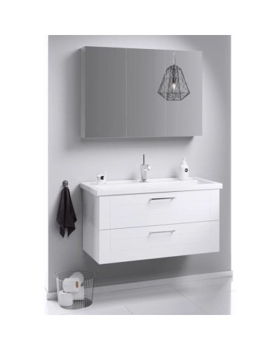 Комплект мебели белый глянец 101,5 см Aqwella Manchester MAN01102 + 4640021065204 + MC.04.10