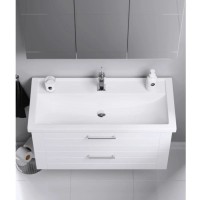 Комплект мебели белый глянец 101,5 см Aqwella Manchester MAN01102 + 4640021065204 + MC.04.10