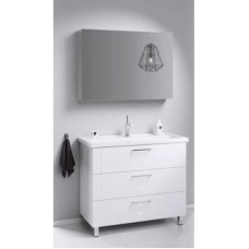 Комплект мебели белый глянец 101,5 см Aqwella Manchester MAN01103 + 4640021065204 + MC.04.10