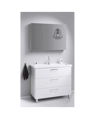 Комплект мебели белый глянец 101,5 см Aqwella Manchester MAN01103 + 4640021065204 + MC.04.10