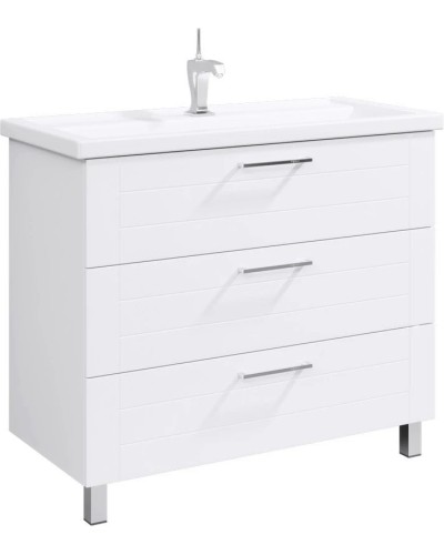 Комплект мебели белый глянец 101,5 см Aqwella Manchester MAN01103 + 4640021065204 + MC.04.10