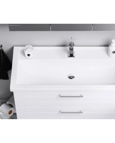 Комплект мебели белый глянец 101,5 см Aqwella Manchester MAN01103 + 4640021065204 + MC.04.10