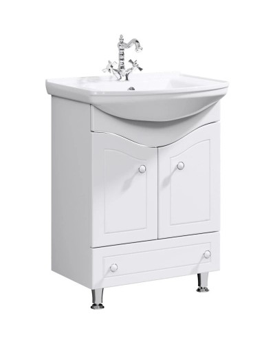 Комплект мебели белый глянец 65,5 см Aqwella Franchesca FR0106 + 4640021062296 + FR0406