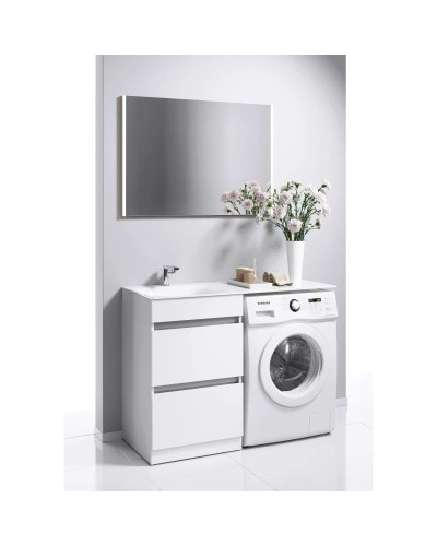 Комплект мебели белый глянец 115 см Aqwella Forma FOR01052 + FOR.11.04.D-L + SM0210