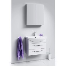 Комплект мебели белый глянец 66 см Aqwella Allegro Agr.01.06/2 + 4620008192475 + MC.04.06