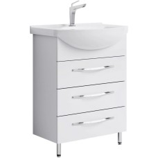 Комплект мебели белый глянец 66 см Aqwella Allegro Agr.01.06/3 + 4620008192475 + MC.04.06