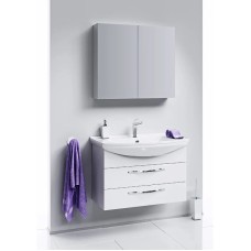 Комплект мебели белый глянец 87 см Aqwella Allegro Agr.01.08/2 + 4620008197357 + MC.04.08