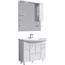 Комплект мебели белый глянец 105 см Aqwella Barcelona Lux BA0110K + 4620008197340 + Ba.02.10