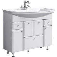 Комплект мебели белый глянец 105 см Aqwella Barcelona Lux BA0110K + 4620008197340 + Ba.02.10