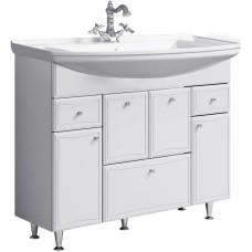 Комплект мебели белый глянец 105 см Aqwella Barcelona Lux BA0110K + 4620008197340 + Ba.02.10