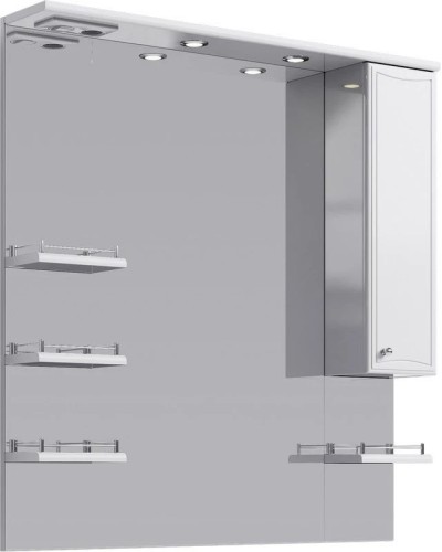 Комплект мебели белый глянец 105 см Aqwella Barcelona Lux BA0110K + 4620008197340 + Ba.02.10