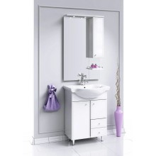 Комплект мебели белый глянец 65,5 см Aqwella Barcelona Lux BA0106K + 4640021062296 + Ba.02.06