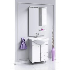 Комплект мебели белый глянец 65,5 см Aqwella Barcelona Lux BA0106K + 4640021062296 + Ba.02.06