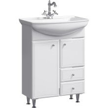 Комплект мебели белый глянец 65,5 см Aqwella Barcelona Lux BA0106K + 4640021062296 + Ba.02.06