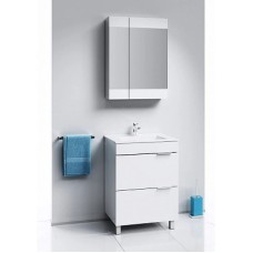 Комплект мебели белый глянец 61 см Aqwella Brig Br.01.06/2//W + 27181 + Br.04.06/W