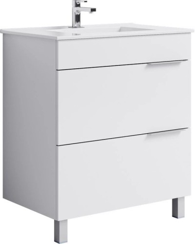 Комплект мебели белый глянец 76,5 см Aqwella Brig Br.01.07/2/W + 4640021062210 + Br.04.07/W