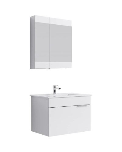 Комплект мебели белый глянец 76,5 см Aqwella Brig Br.01.07/1/W + 4640021062210 + Br.04.07/W