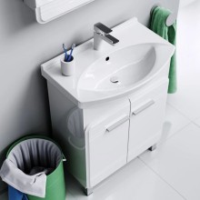 Комплект мебели белый глянец 66 см Aqwella Corsica Kor.01.06 + 4640021062296 + Kor.04.06