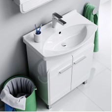 Комплект мебели белый глянец 66 см Aqwella Corsica Kor.01.06 + 4640021062296 + Kor.04.06