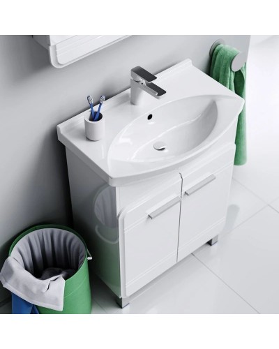 Комплект мебели белый глянец 66 см Aqwella Corsica Kor.01.06 + 4640021062296 + Kor.04.06