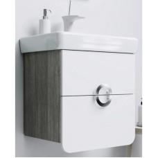 Комплект мебели белый матовый/дуб седой 55 см Aqwella Alicante Alic.01.05/Gray + 30969 + Alic.02.05