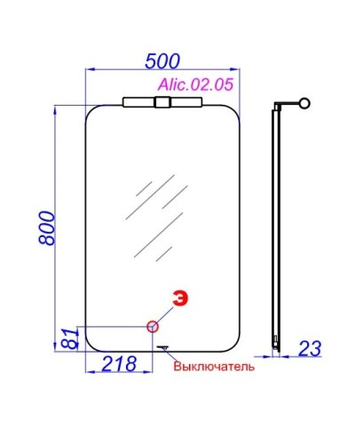 Комплект мебели белый матовый/дуб седой 55 см Aqwella Alicante Alic.01.05/Gray + 30969 + Alic.02.05