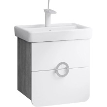 Комплект мебели белый матовый/дуб седой 55 см Aqwella Alicante Alic.01.05/Gray + 30969 + Alic.02.05