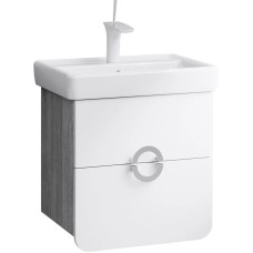 Комплект мебели белый матовый/дуб седой 55 см Aqwella Alicante Alic.01.05/Gray + 30969 + Alic.02.05