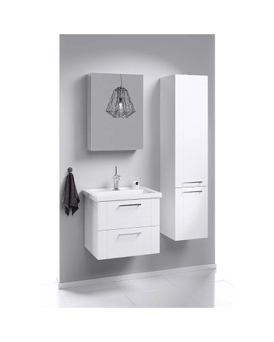 Комплект мебели белый глянец 60,5 см Aqwella Manchester MAN01062 + 4640021060773 + MC.04.06