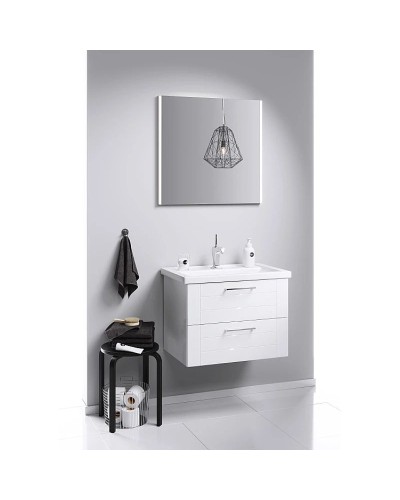 Комплект мебели белый глянец 70,5 см Aqwella Manchester MAN01072 + 4620008197746 + SM0207