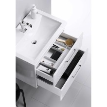 Комплект мебели белый глянец 70,5 см Aqwella Manchester MAN01072 + 4620008197746 + SM0207