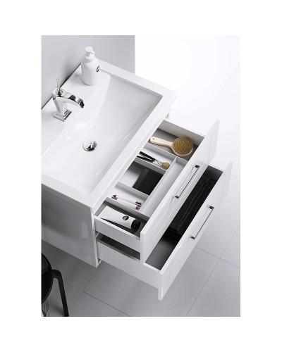 Комплект мебели белый глянец 70,5 см Aqwella Manchester MAN01072 + 4620008197746 + SM0207