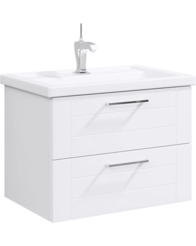 Комплект мебели белый глянец 70,5 см Aqwella Manchester MAN01072 + 4620008197746 + SM0207