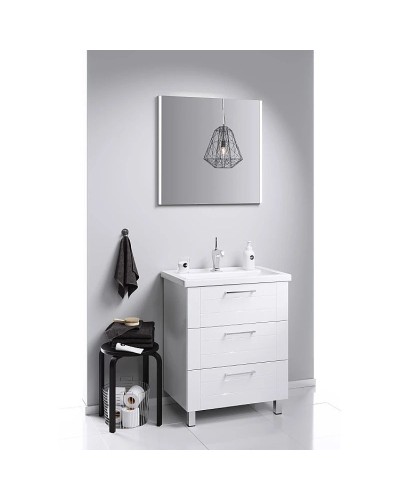 Комплект мебели белый глянец 70,5 см Aqwella Manchester MAN01073 + 4620008197746 + SM0207